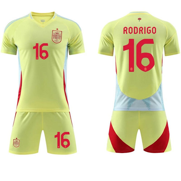 2024 Spanska borta Europacup fotbollströja nr 7 Morata 9 Kanada 16 Randry landslagströja no.16 #20