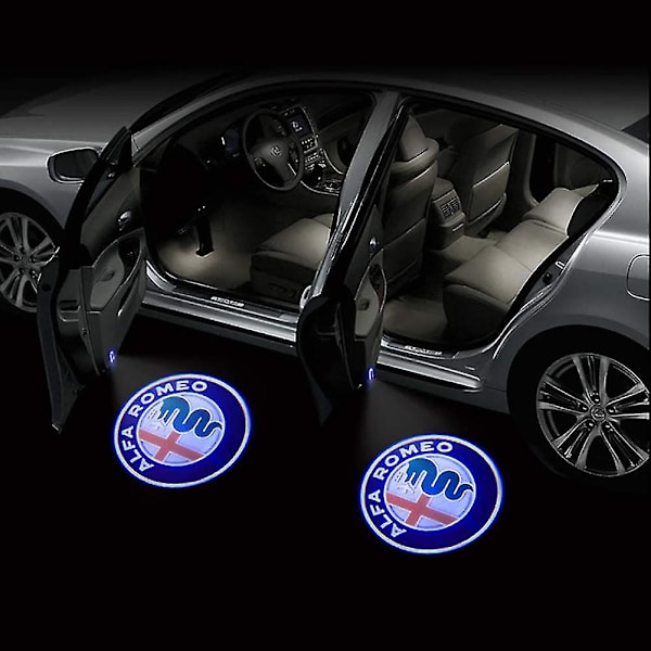 Dww-2st LED-dörr Välkommen logotyp ljusprojektor för Alfa Romeo Giulia Romeo Mito Stelvio Brera 147 156 159 Gt,e null none
