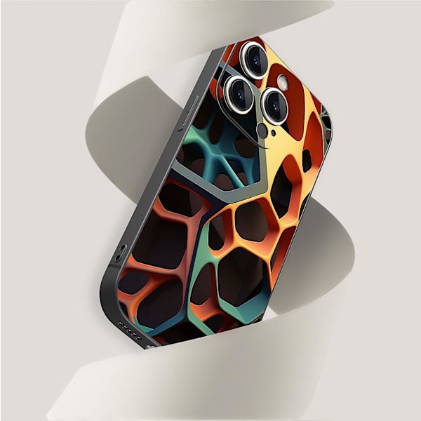 Creative Cartoon Tpu Gummi Stötsäkert Phone case För Iphone 15 Case Series Style H Vit Ypdt1963