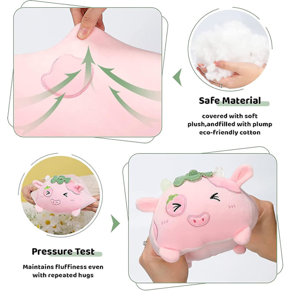 Söt Strawberry Cow Plyschkudde 8 Cow Gosedjur, Mjuk Kawaii Plysch Kram Plysch Squishy Kudde Leksak Presenter Till Barn Sängkläder Sova