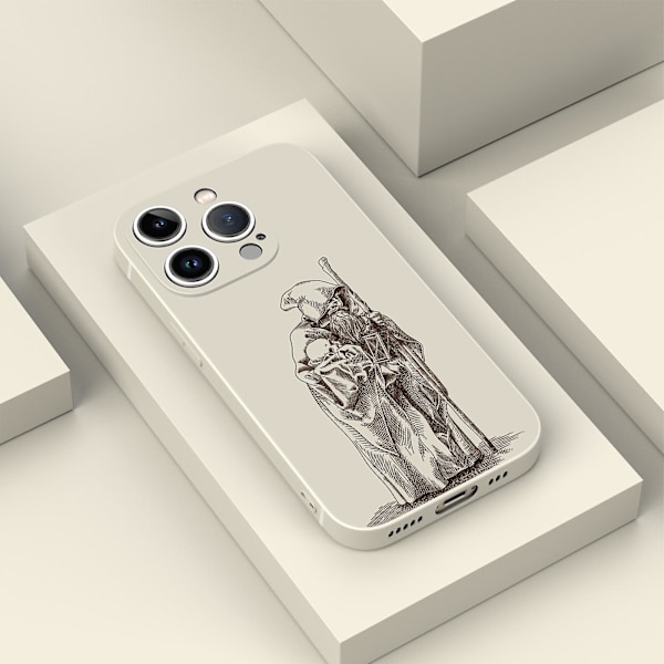 Creative Cartoon TPU Gummi Stötsäkert Phone case För Iphone 15 Case Series Style A White Ypdt1599