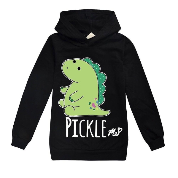 Moriah Eustace Elizabeth Hoodie för barn, unisex huvtröjor, Pickle Me Långärmad tröja för pojkar och flickor Black 9-10 Years