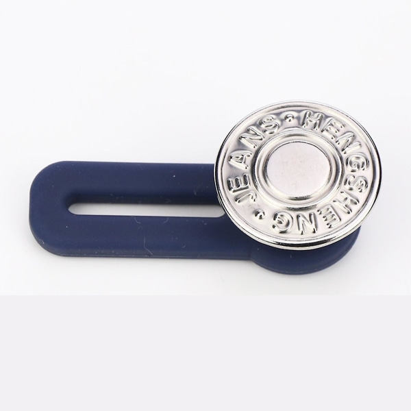 Knappförlängare för byxor, 12st midjeförlängare för damer, Jean Button Extender Midjebandsförlängare Infällbar knapp Silver Versatile Letters-7 12pcs-single