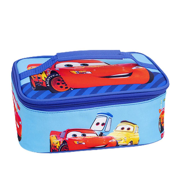 Söt tecknad isolerad lunchlåda behållare Återanvändbar kylväska för barn Flickor Pojkar, skola picknick resor utomhus lunchväska Lightning Mcqueen