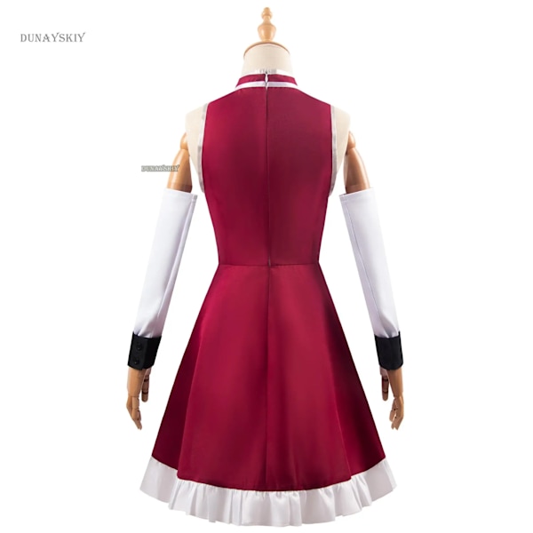 Anime Puella Magi Madoka Magica Sakura Kyoko Kostym Cosplay Kläder Peruk Cosplay Stridsklänning Cosplay Magisk Tjej Kvinna Set XXL C1W1