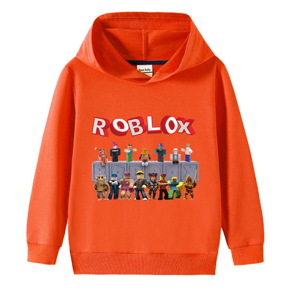 Roblox Kids Hooded Sweatshirt - Orange 90cm