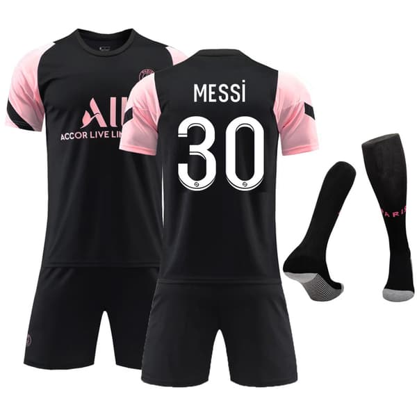 Messi fotbollströja storlek 30 Svart träningströja Without socks 28
