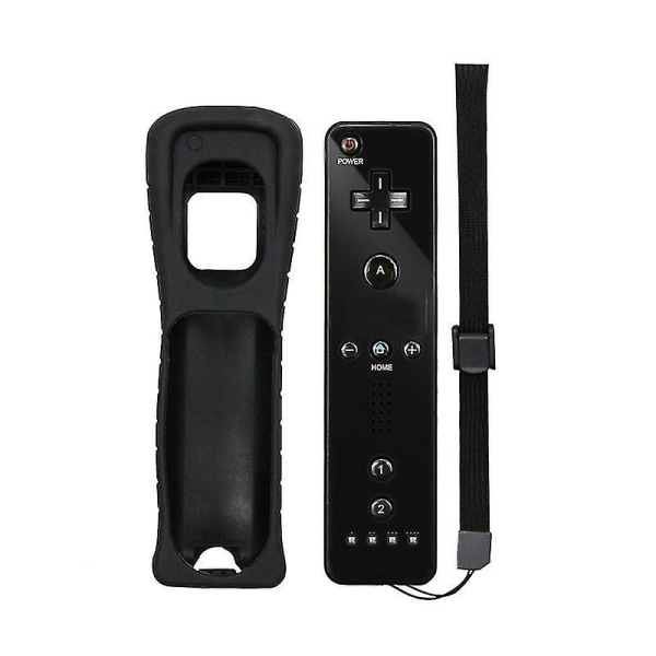 Wii Game Remote Controller Inbyggd Motion Plus Joystick Joypad för Nintendo Black 1 PC