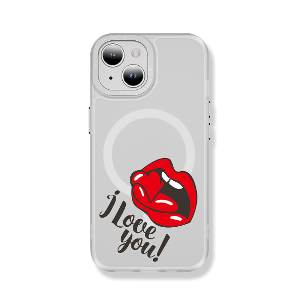 Creative Painted Pattern Matt Magsafe Magnetic Phone Case Lämplig för Iphone 15 Case och andra modeller Style E Transparent Ypcx0221