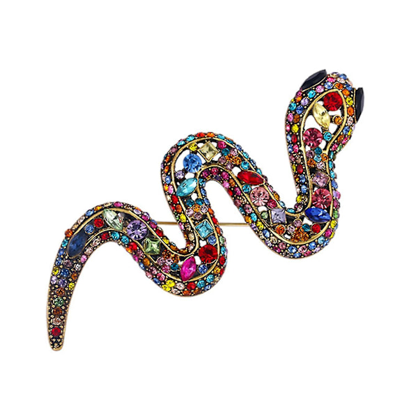 Vintage Snake Brosch För Strass Sjal Pin Shiny Badge Retro Kläder Corsage