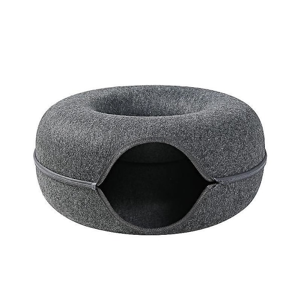 1 st Pet Tunnel Donut Cat Bed (mörkgrå) null none