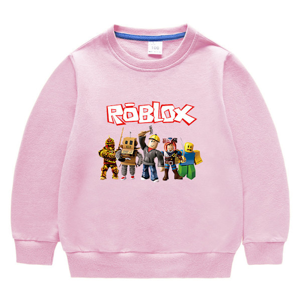 Barnkläder-Roblox rund hals sweatshirt-rosa 100cm