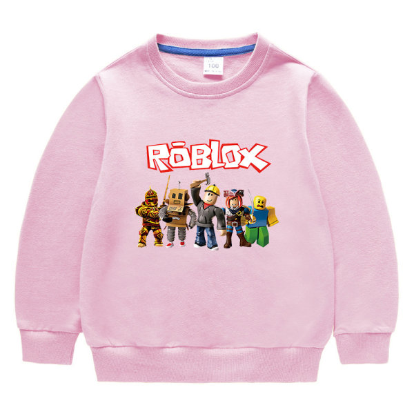 Barnkläder-Roblox rund hals sweatshirt-rosa 90cm