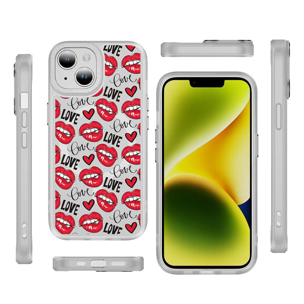 Creative Painted Pattern Matt Magsafe Magnetic Phone Case För Iphone 15 Case Model Style A Transparent Ypcx0245