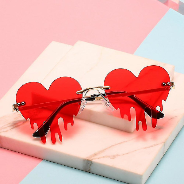 Coorfu Heart Beautifygae Funny Party Fahion Beautifyae Rime Hade Eyewear Driver Red none