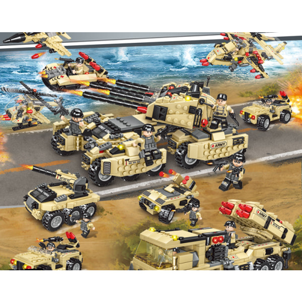 Militära serier av stora modeller av stridsvagnar som byggblock