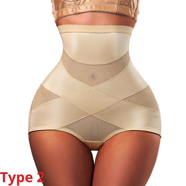 Cxzd Kvinnor High Waist Trainer Body Shaper Trosor Mage Magkontroll Kroppsbantning Kontroll Shapewear Gördel Underkläder Z 3XL Type 2 - Black