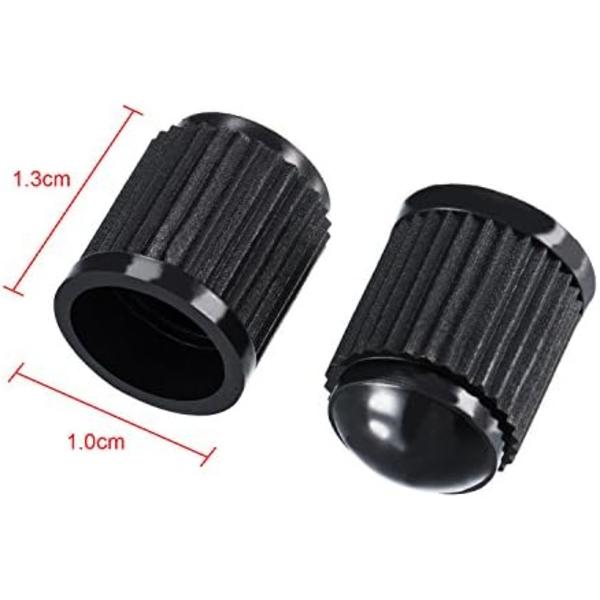 20-pack däckventil dammskydd för bil, motorcykel, lastbil, cykel, cykel (svart) Black