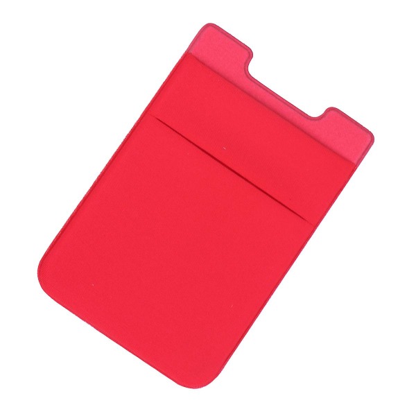 2 st Korthållare Phone case Stick Mobiltelefon Plånbok Kort Ärmar Telefonplånbok Stick Telefonväska Mobiltelefonhållare Plånbok Red 19X6X0.3cm
