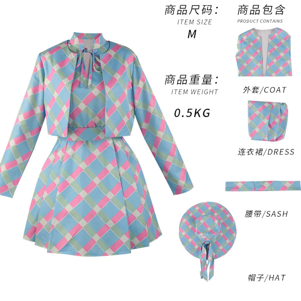 Ny 2023 film Barbi Cosplay-dräkt för kvinnor Margot Robbie rosa klänning flickor barn Ken Ryan Gosling outfit män Halloween kläder Kids 140cm Prince Ken Costume