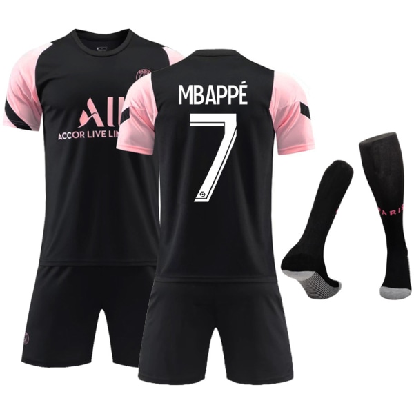 Mbappe fotbollströja # 7 Svart träningströja With socks 20