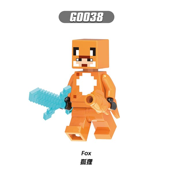 Minecraft monterade byggklossar leksaker