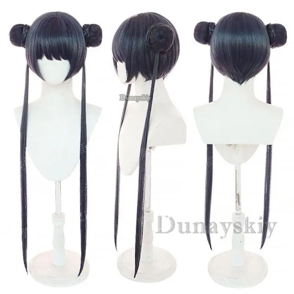 Game Anime Blue Archive Cosplay Kisaki Ytterkläder Qipao Vindjacka Handskar Peruk Huvudbonad Kostym Full Set Halloween Karneval Kostym L WIG ONLY