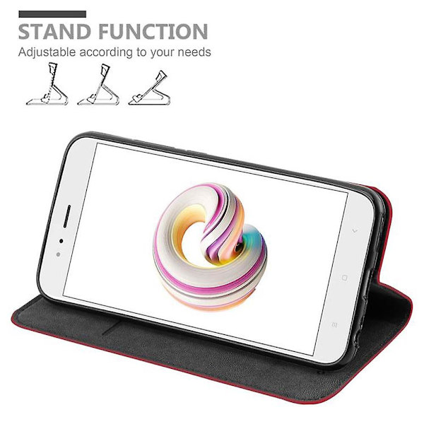 Xiaomi Mi A1 / Mi 5X Hülle Cover Case Etui - mit Stand Funktion och Kartenfach APPLE RED Wed A1 / Mi 5X