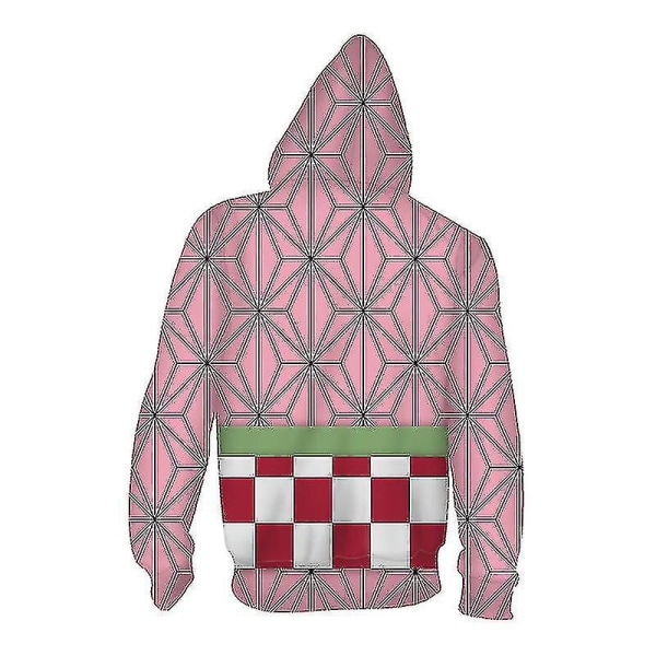 Barn Anime Demon Slayer Hoodie Vuxen Tanjirou Nezuko tröja Kamado Nezuko L