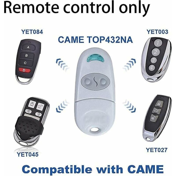 Telecommande D'origine Came Top432na- Frquence De Code Fixe 433,92 Mhz Thsidne null none