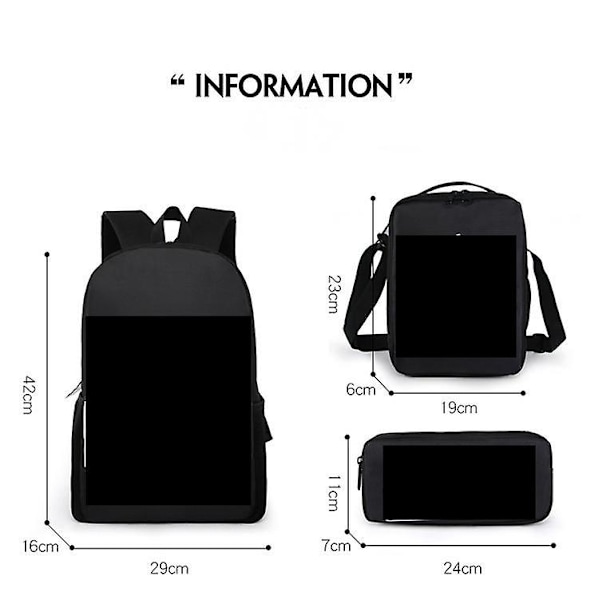 Roblox Ryggsäck Studentväska Barnryggsäck Anime Cartoon Ryggsäck Lunchväska Case null none