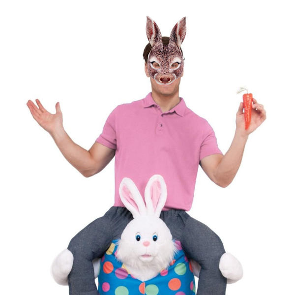 Påskfest kostym party bunny mask Brun kaninmask