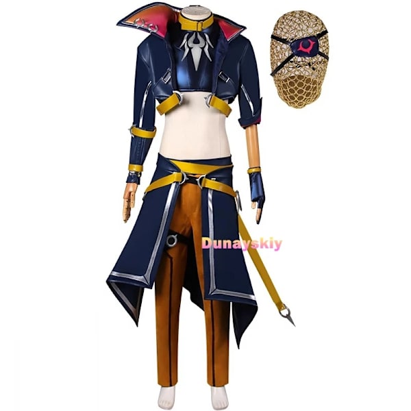 Game LOL Heartsteel Cosplay Kayn Kostym Ögonlapp Peruk Anpassade Uniformer Män Kvinnor Karneval Halloween Festkläder Syntetiskt Hår Custom size Wig only