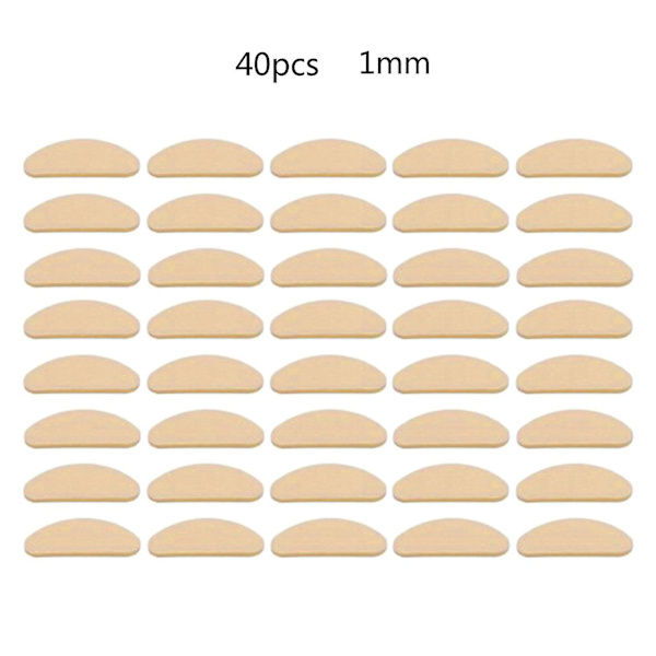 40 delar självhäftande nässkydd för glasögon, solglasögon, läsglasögon Skin color D-shaped 1mm