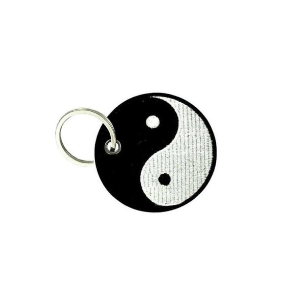 Cle Cles Key Brode Patch Ecusson Moral Ying Yang Peace And Love Door