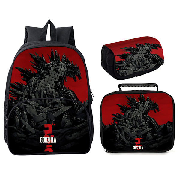 Godzilla vs King Kong tredelad 16" rundväska Style 12