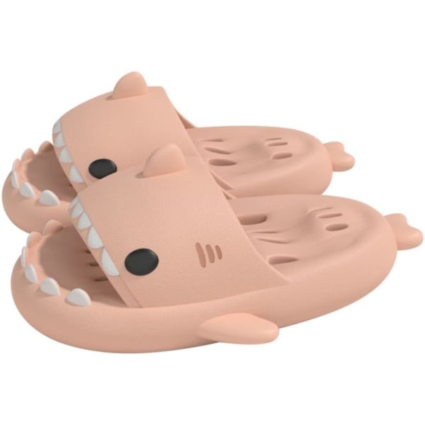 Shark Haj Tofflor, Lämplig för vuxna och barn Söt Tjock Sula Hajar Halkfria Tofflor Inomhus Duschtofflor Sandaler Shark Slippers A Pink 36/37 EU