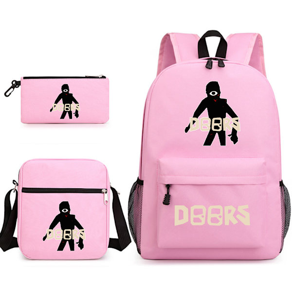 dörrar roblox ryggsäck tre delar set - rosa-4