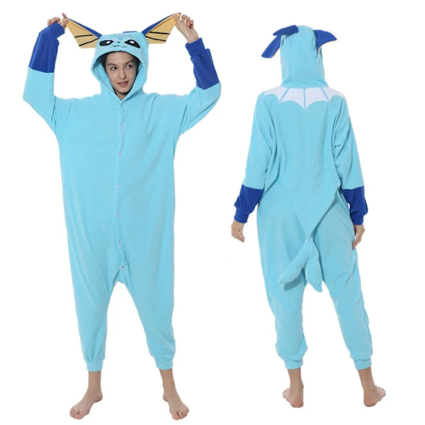 Kigurumi Vuxen Anime Cosplay Kostym Svart Umbreon Onesie Unisex Cartoon Tvättibjörn Pyjamas Fest För Kvinnlig Manlig XL Burgundy
