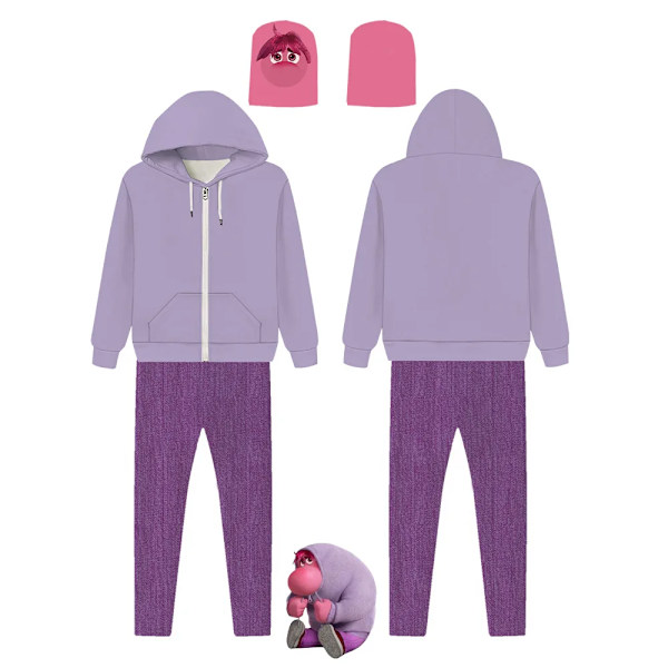Inside Out Disgust Joy Cosplay Kostym Kvinnor Klänning Uniform Kostym Halloween Karneval Fest Rollspel Komplett Set för Vuxna Barn Cos 170 Embarrassment