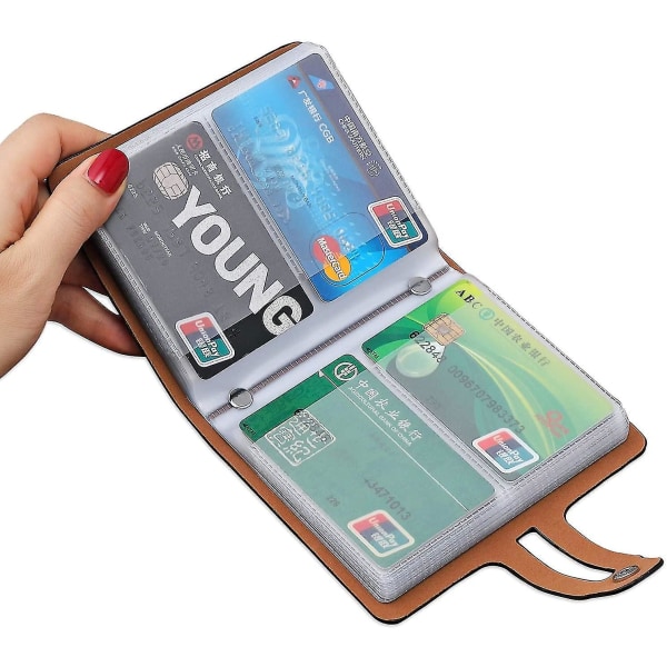 Rfid-kreditkortshållare, lädervisitkort och organizer med körkort, Cred