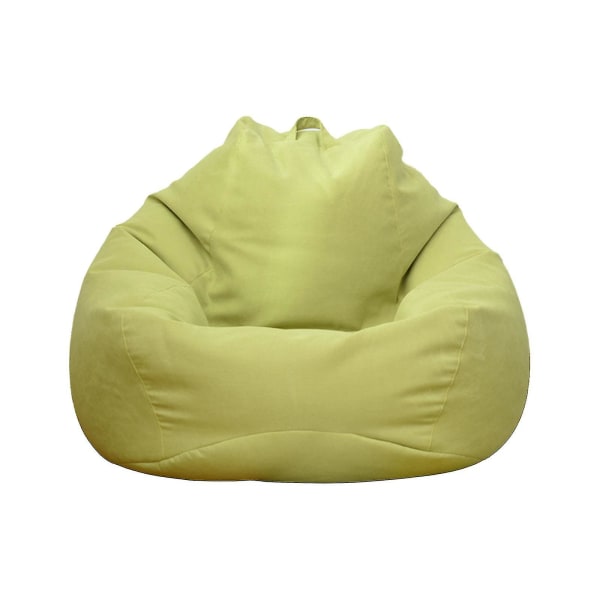 Extra Large Bean Bag Stolar Soffa Cover Lazy Lounger För Vuxna Barn Inomhus Yellow 80 * 90cm