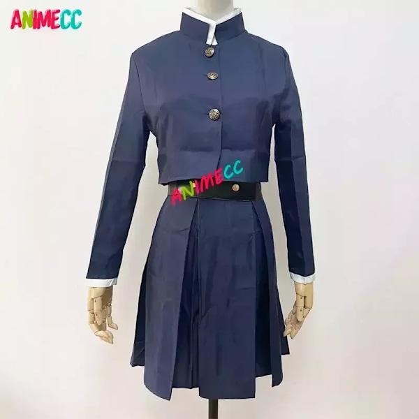 ANIMECC i lager S-2XL Kugisaki Nobara Cosplay Kostym Peruk Ficktatueringstrumpor Anime Halloween Kvinnor Uniform Full Set för kvinnor L blue Full sets