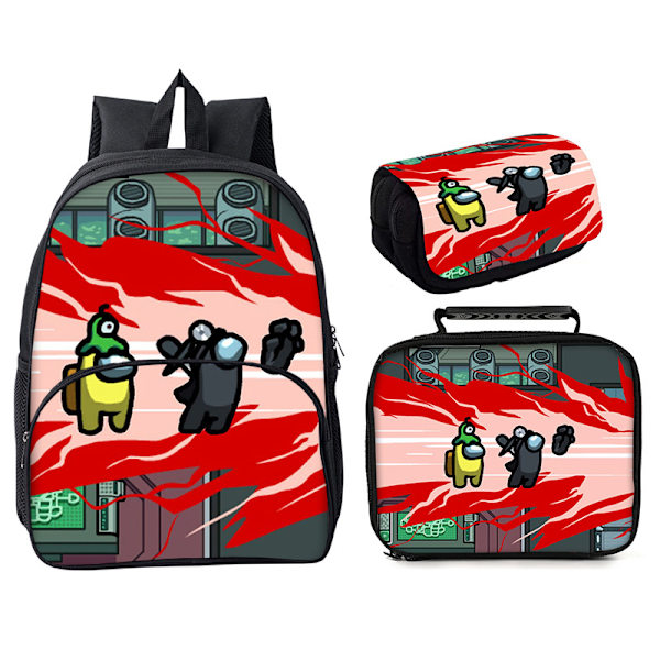 Among Us School Bag Tredelad 16" Ryggsäck Style 1