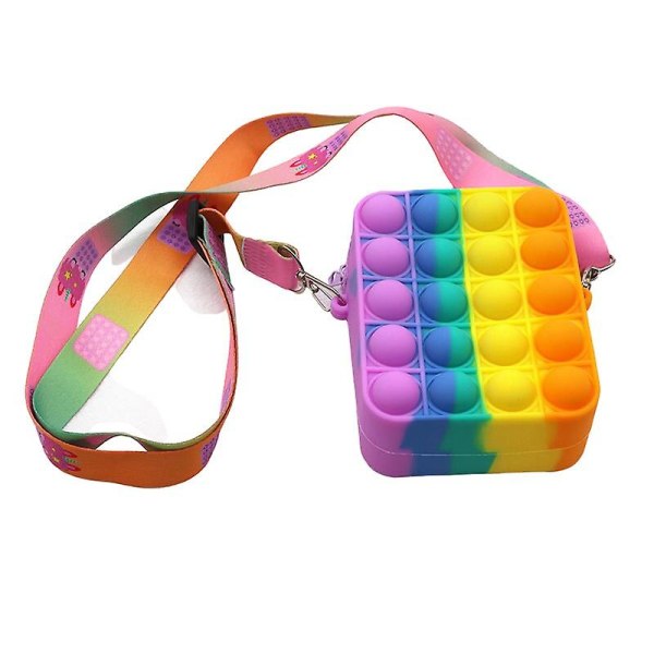 Pop It Rainbow Unicorn axelväska för barn C