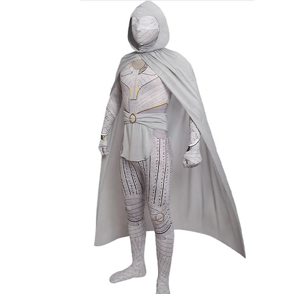 Herr Moon Knight Superhjälte Cosplay Party Kostym Jumpsuit+kappa+bälte+huvudbonader Outfits Set Presenter 170