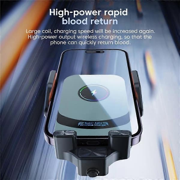 X16 Bil Smart Sensor Telefonholder Magnetisk Telefonmontering Automatisk Trådløs Oplader