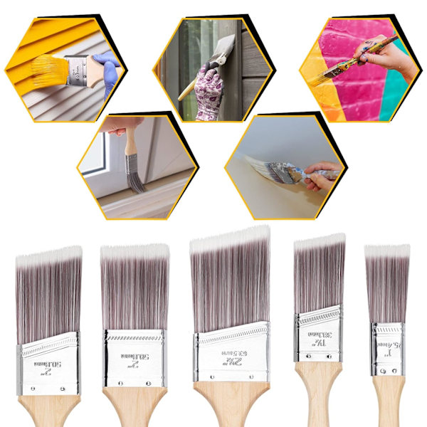 Måla trädgårdshandspade, aluminiumlegering, för plantering, omplantering, ogräsbekämpning och transport (slät) Penselset - 5 delar