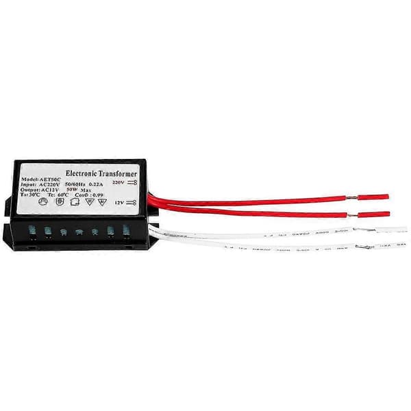 200-250V til 12V Halogen Lys Elektronisk Transformator 50W js