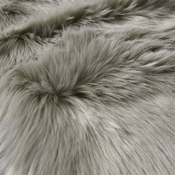 Fuskpälsfårskinnsmatta, Heminredningsmatta för Sovrum, Fluffig Liten Pälsmatta, Luddig Ryamatta för Vardagsrum, 0,6 x 1,8 Meter, Ljusgrå grey